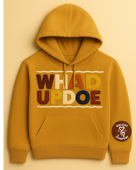 “Whad Up Doe” Chenille Hoodie (The Remix Edition) (made-to-order)