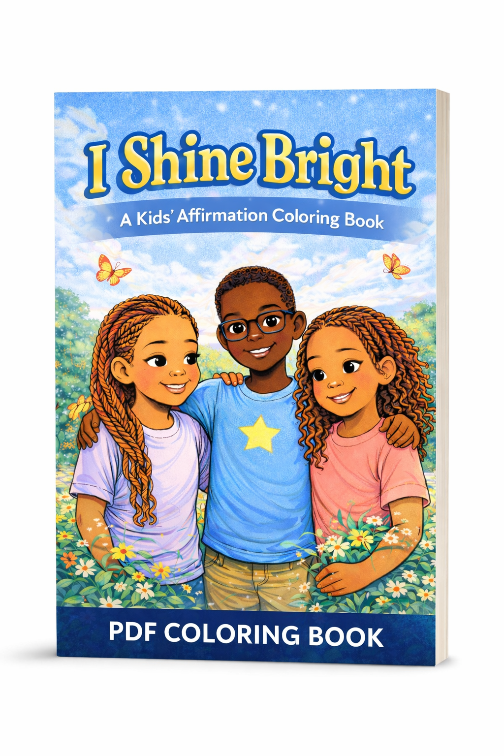I Shine Bright – Kids’ Affirmation Coloring Book (Digital Download)
