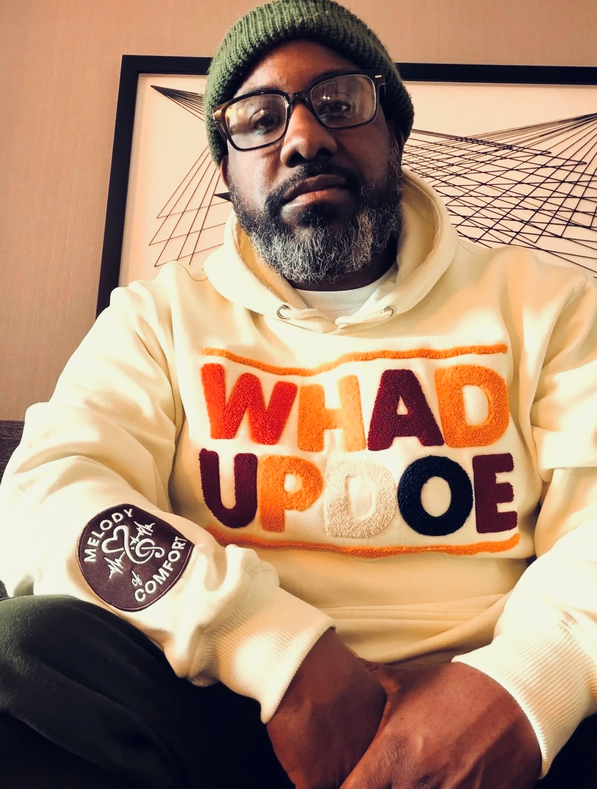 Whad Up Doe” Chenille Hoodie (The Remix Edition) – Melody of Comfort