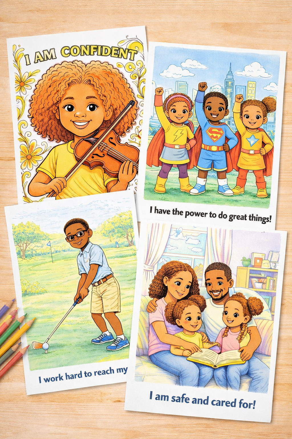 I Shine Bright – Kids’ Affirmation Coloring Book (Digital Download)