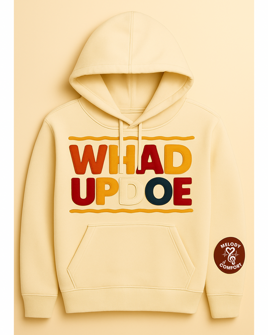 “Whad Up Doe” Chenille Hoodie (The Remix Edition) (made-to-order)