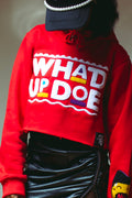 "Whad Up Doe" Crop Chenille Hoodie