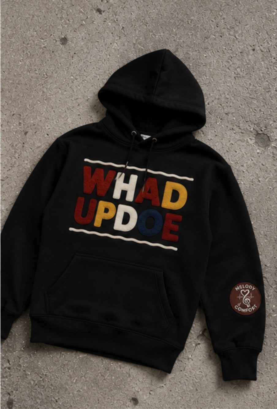 “Whad Up Doe” Chenille Hoodie (The Remix Edition)