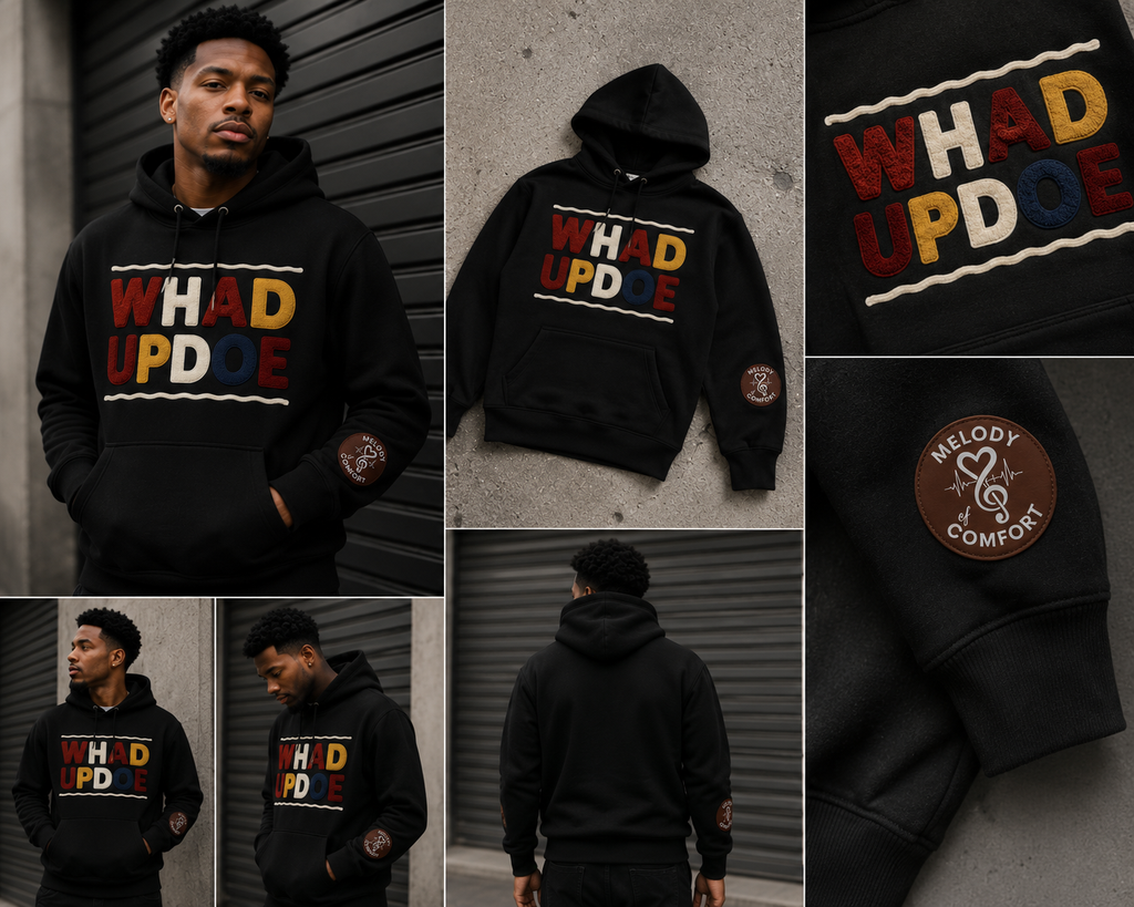 “Whad Up Doe” Chenille Hoodie (The Remix Edition)