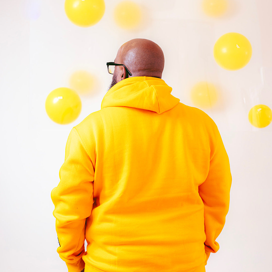 “Whad Up Doe" Gold Chenille Hoodie