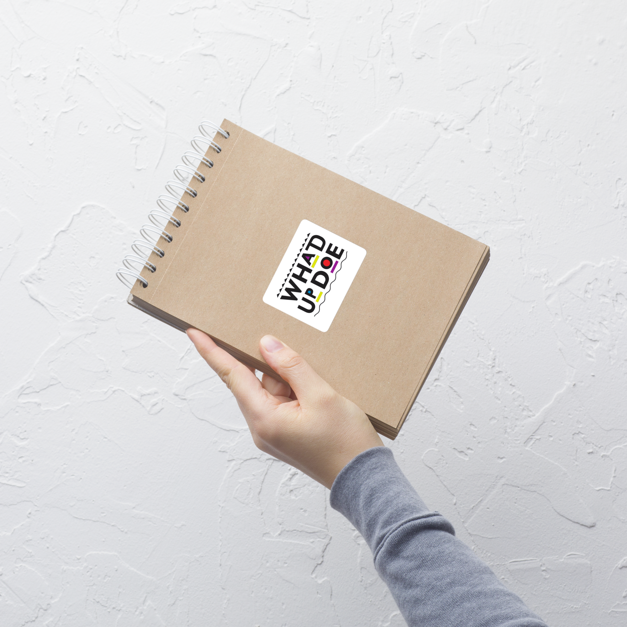 “Whadupdoe” White Bubble-free stickers