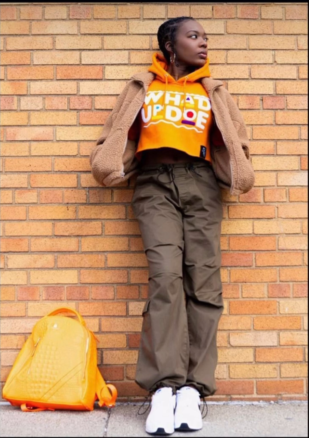 "Whad Up Doe" Crop Chenille Hoodie