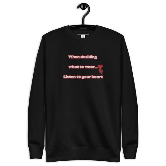 Black Slogan Premium Sweatshirt