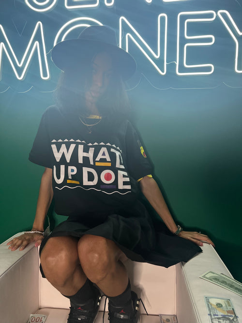 "Whad Up Doe" Black T-shirt