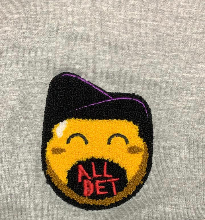 “Whad Up Doe” Grey Chenille Hoodie
